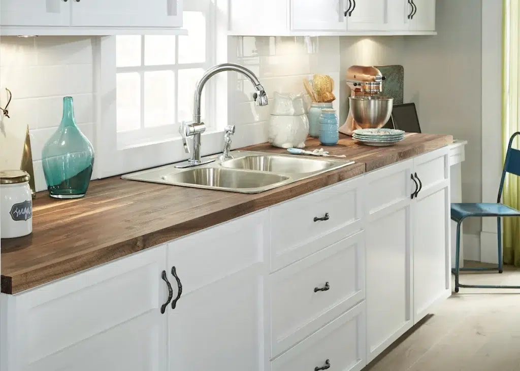 Butcher Block Countertop with Backsplashes 5