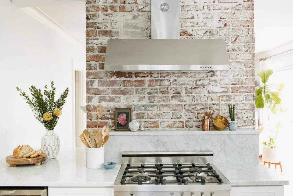 Farmhouse Kitchen Brick Backsplash 3