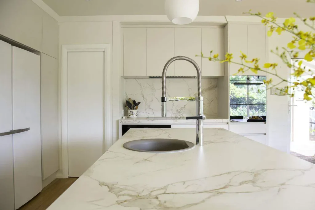 Marble countertops for a luxurious feel