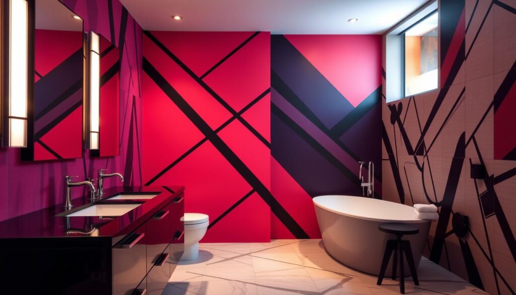 bold bathroom patterns